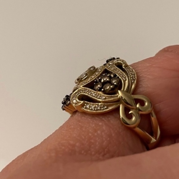 Effy 14k gold espresso and white diamond ring  7-8 - Picture 6 of 6